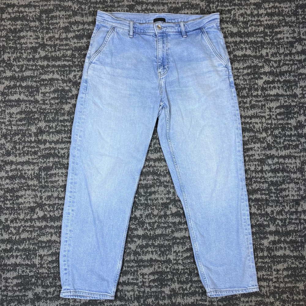 Uniqlo Jeans Mens Medium Light Blue Relaxed Straight Leg 100% Cotton 321-463970